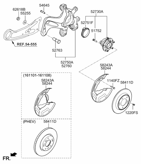 2018 Kia Niro Cover-Dust Rear,LH Diagram for 58243G2350