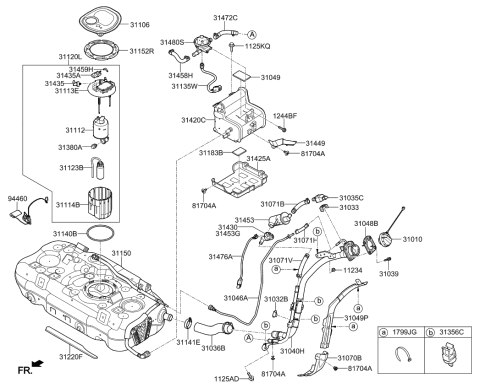 2019 Kia Niro Hose-Canister Ventilator Diagram for 31472G2500