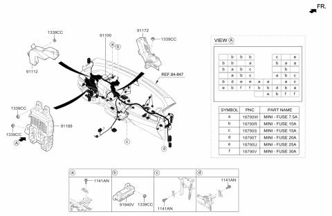 2017 Kia Niro Wiring Assembly-Main Diagram for 91110G5201