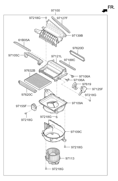 2018 Kia Niro Heater System-Heater & Blower Diagram 2