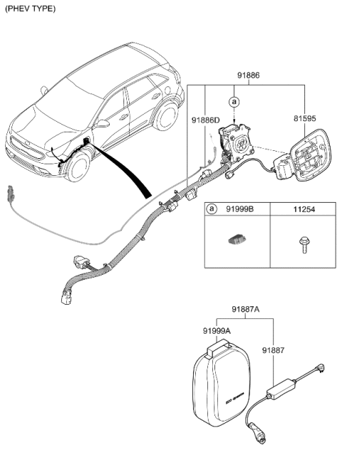 2017 Kia Niro Wiring Assembly-Norm CHG Diagram for 91886G5010