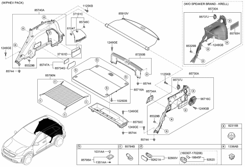 2018 Kia Niro Pac K Diagram for 85740G5700WK