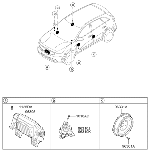 2017 Kia Niro Speaker Diagram 1