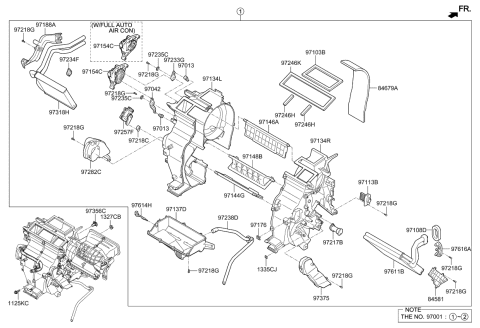 2017 Kia Rio Heater System-Heater & Blower Diagram 1