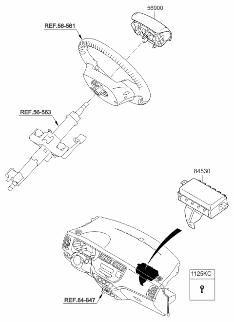 2017 Kia Rio Air Bag System Diagram 1