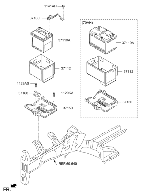 2016 Kia Rio Battery & Cable Diagram