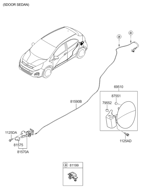 2016 Kia Rio Fuel Filler Door Diagram 1