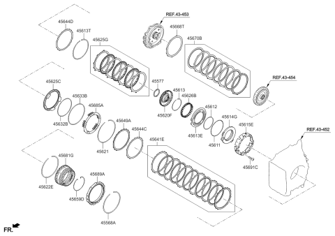 2017 Kia Rio Chamber-U/D Brake Diagram for 456142F010