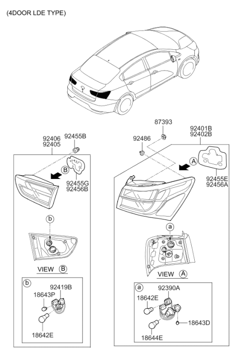 2016 Kia Rio Rear Combination Lamp Diagram 3