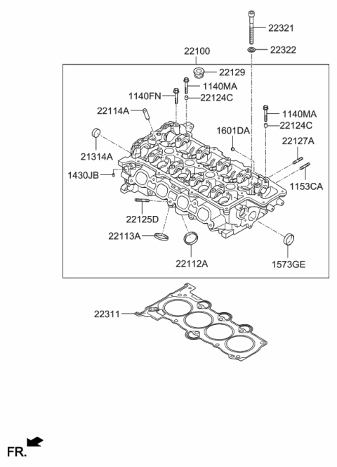 2017 Kia Rio Pac K Diagram for 221002B715