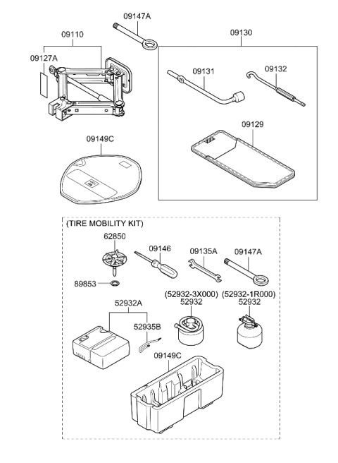 2017 Kia Rio Ovm Tool Diagram