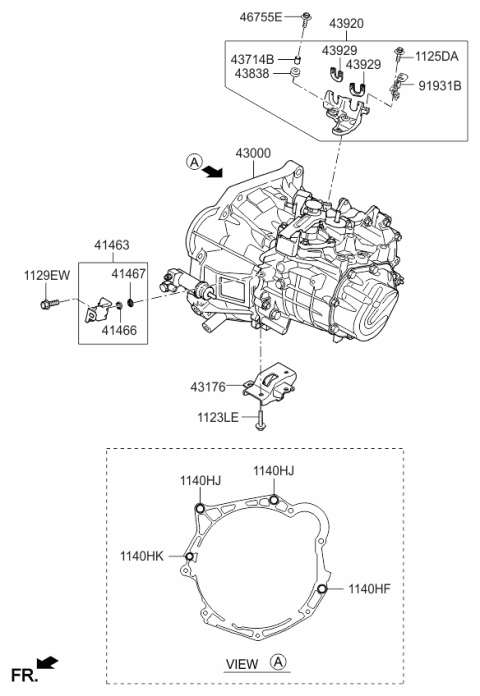 2017 Kia Rio Transaxle Assy-Manual Diagram