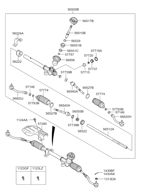 2016 Kia Rio Power Steering Gear Box Diagram