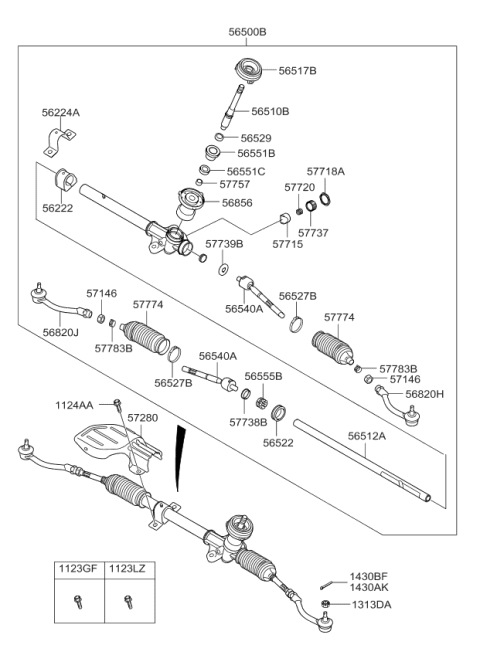 2017 Kia Rio Power Steering Gear Box Diagram