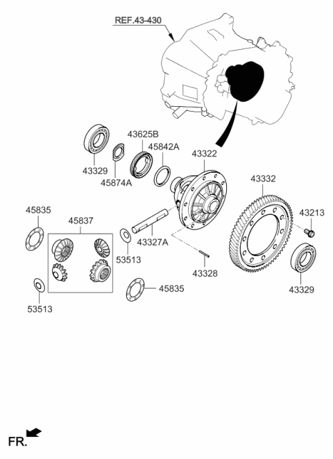 2017 Kia Rio Transaxle Gear-Manual Diagram 2