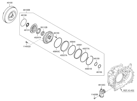 2017 Kia Rio Oil Pump & Torque Converter-Auto Diagram