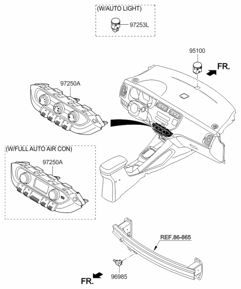 2016 Kia Rio Heater System-Heater Control Diagram