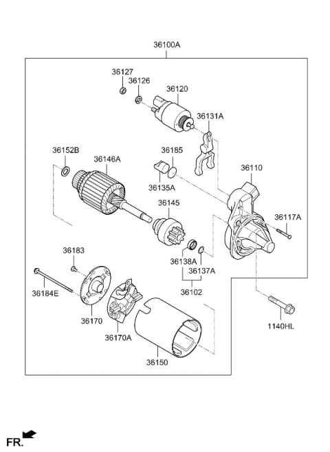 2016 Kia Rio Starter Diagram 1