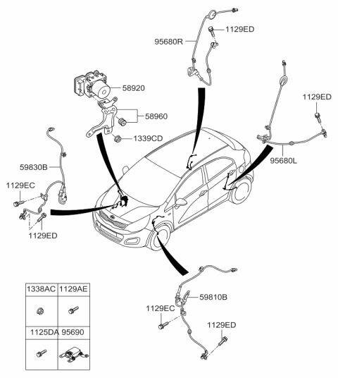 2017 Kia Rio Hydraulic Module Diagram