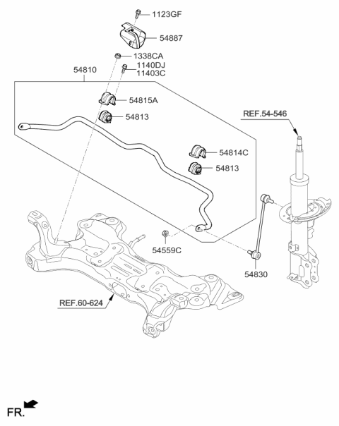 2016 Kia Rio Front Suspension Control Arm Diagram