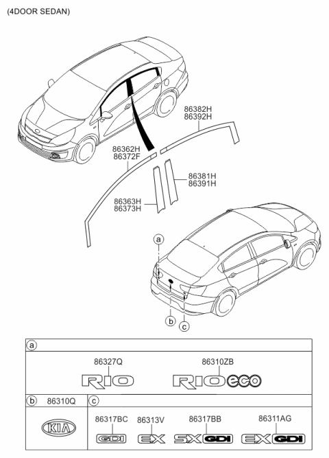 2016 Kia Rio Emblem Diagram 2