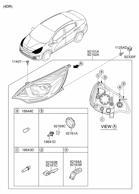 2016 Kia Rio Head Lamp Diagram 2