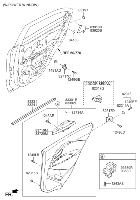 2017 Kia Rio Panel Assembly-Rear Door Diagram for 833071W250HED