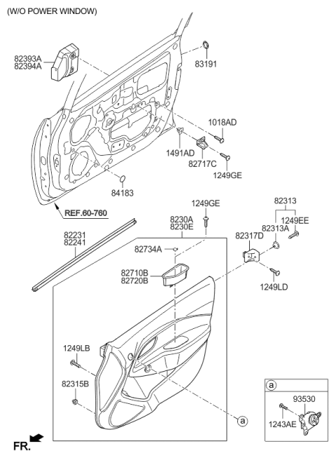 2017 Kia Rio Trim-Front Door Diagram 2