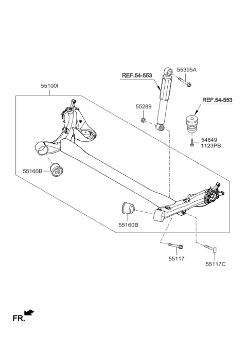 2016 Kia Rio Bolt Diagram for 55117B9000