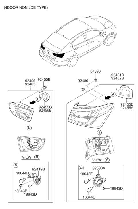 2016 Kia Rio Rear Combination Lamp Diagram 4