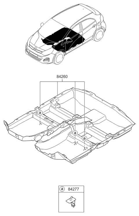 2017 Kia Rio Covering-Floor Diagram