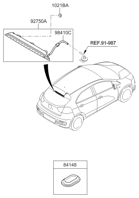 2016 Kia Rio High Mounted Stop Lamp Diagram