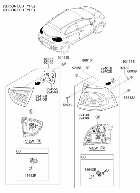 2017 Kia Rio Rear Combination Lamp Diagram 2