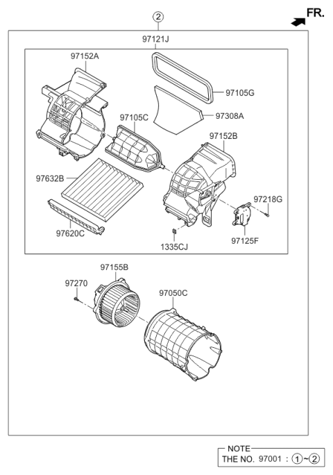 2017 Kia Rio Heater System-Heater & Blower Diagram 2