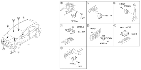 2016 Kia Rio Relay & Module Diagram 1