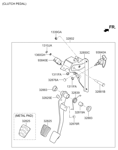 2017 Kia Rio Brake & Clutch Pedal Diagram 2