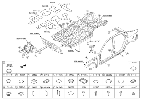 2019 Kia Optima Hybrid Isolation Pad & Plug Diagram 1