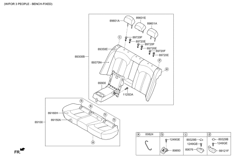 2020 Kia Optima Hybrid 2ND Seat Diagram 2