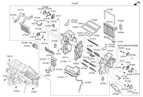 2020 Kia Optima Hybrid Heater System-Heater & Blower Diagram 1