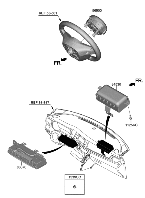 2020 Kia Optima Hybrid Air Bag System Diagram 1