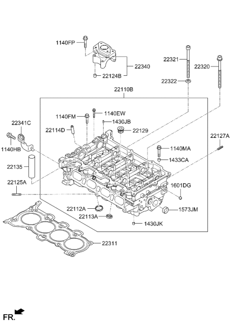 2020 Kia Optima Hybrid Cylinder Head Diagram