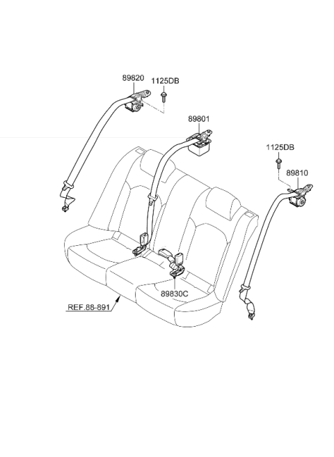2020 Kia Optima Hybrid Rear Seat Belt Diagram