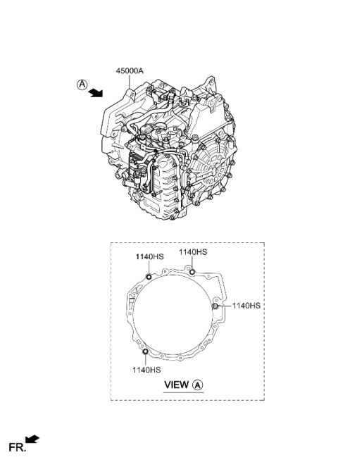 2019 Kia Optima Hybrid Ata & TQ/CONV Assembly Diagram for 450003D620