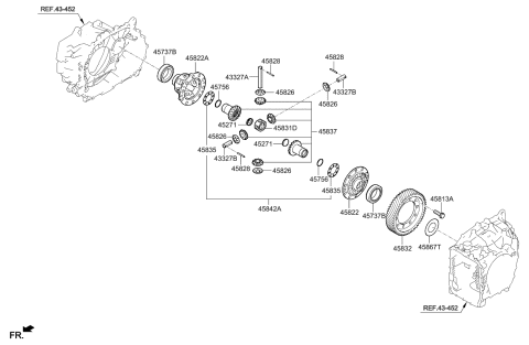 2019 Kia Optima Hybrid Transaxle Gear-Auto Diagram 2