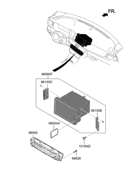 2020 Kia Optima Hybrid External Memory-Map Diagram for 96554A8EA2