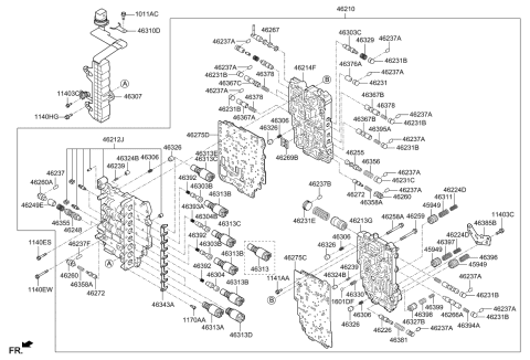 2020 Kia Optima Hybrid Transmission Valve Body Diagram