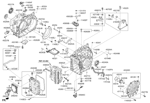 2020 Kia Optima Hybrid Spring Assy-Detent Diagram for 459503B100