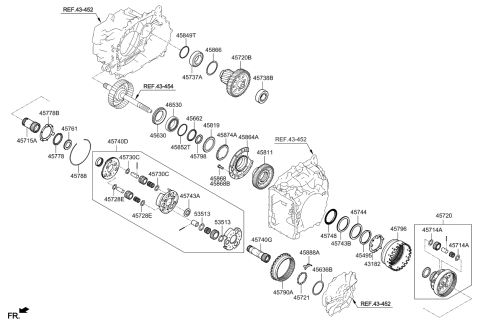 2020 Kia Optima Hybrid Transaxle Gear-Auto Diagram 1