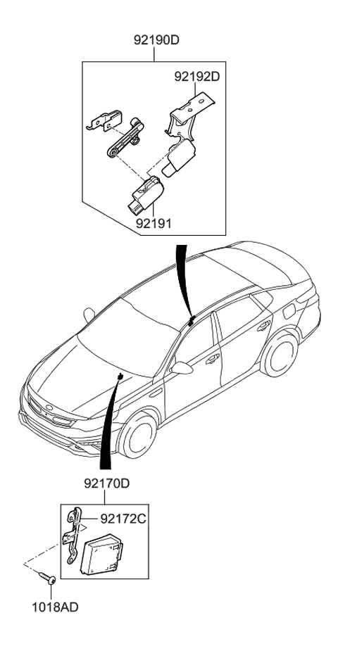 2019 Kia Optima Hybrid Head Lamp Diagram 3