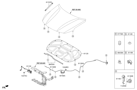 2019 Kia Optima Hybrid Hood Trim Diagram